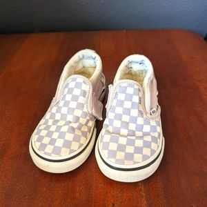 Toddler Vans - Classic Slip On- Purple Checkered